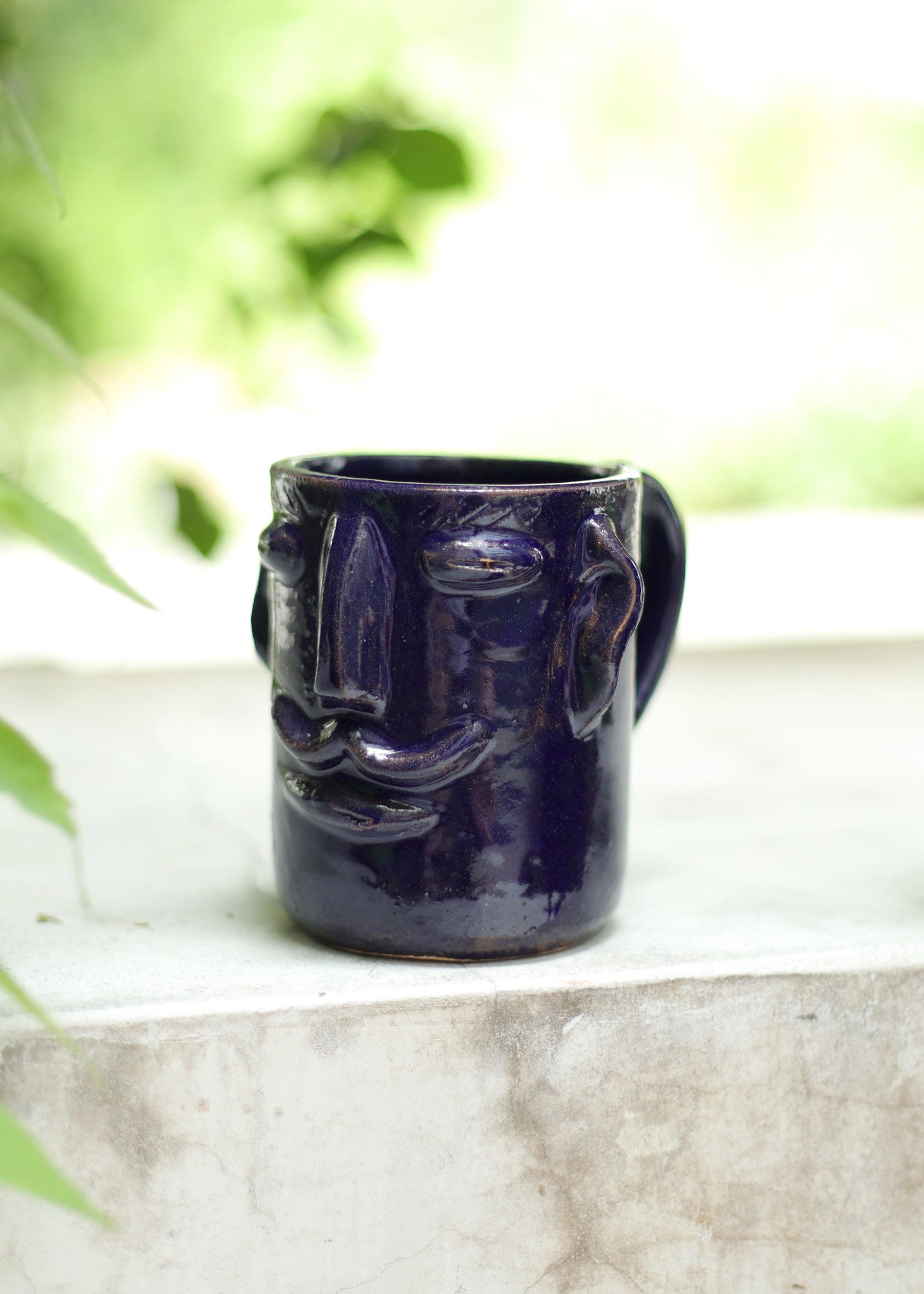 Manny Mug - Blue - 10 Ounce Coffee Cup - Made in Oaxaca