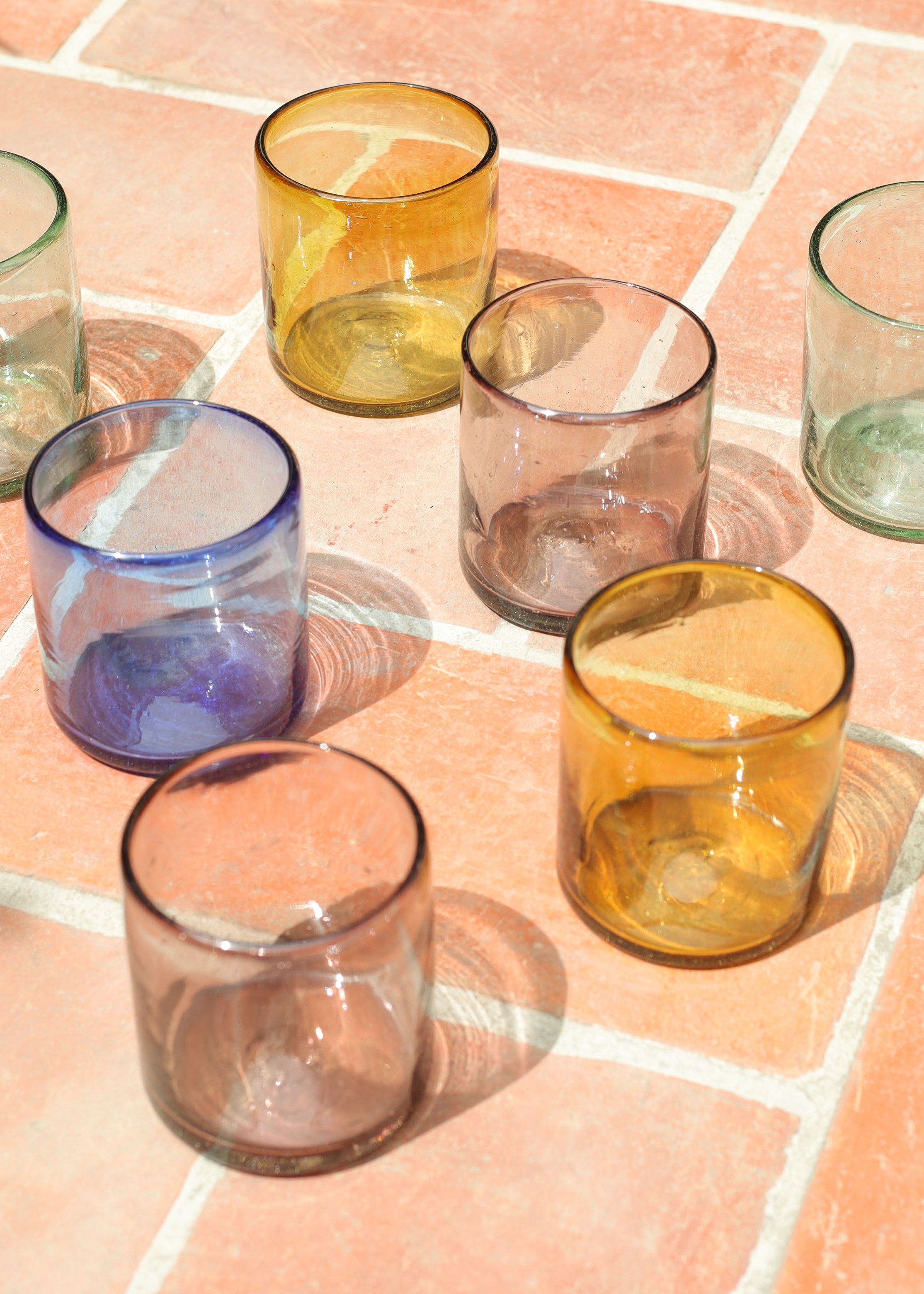 Medium Glass Tumbler - 4 Colours - 8 ounces - 250ml