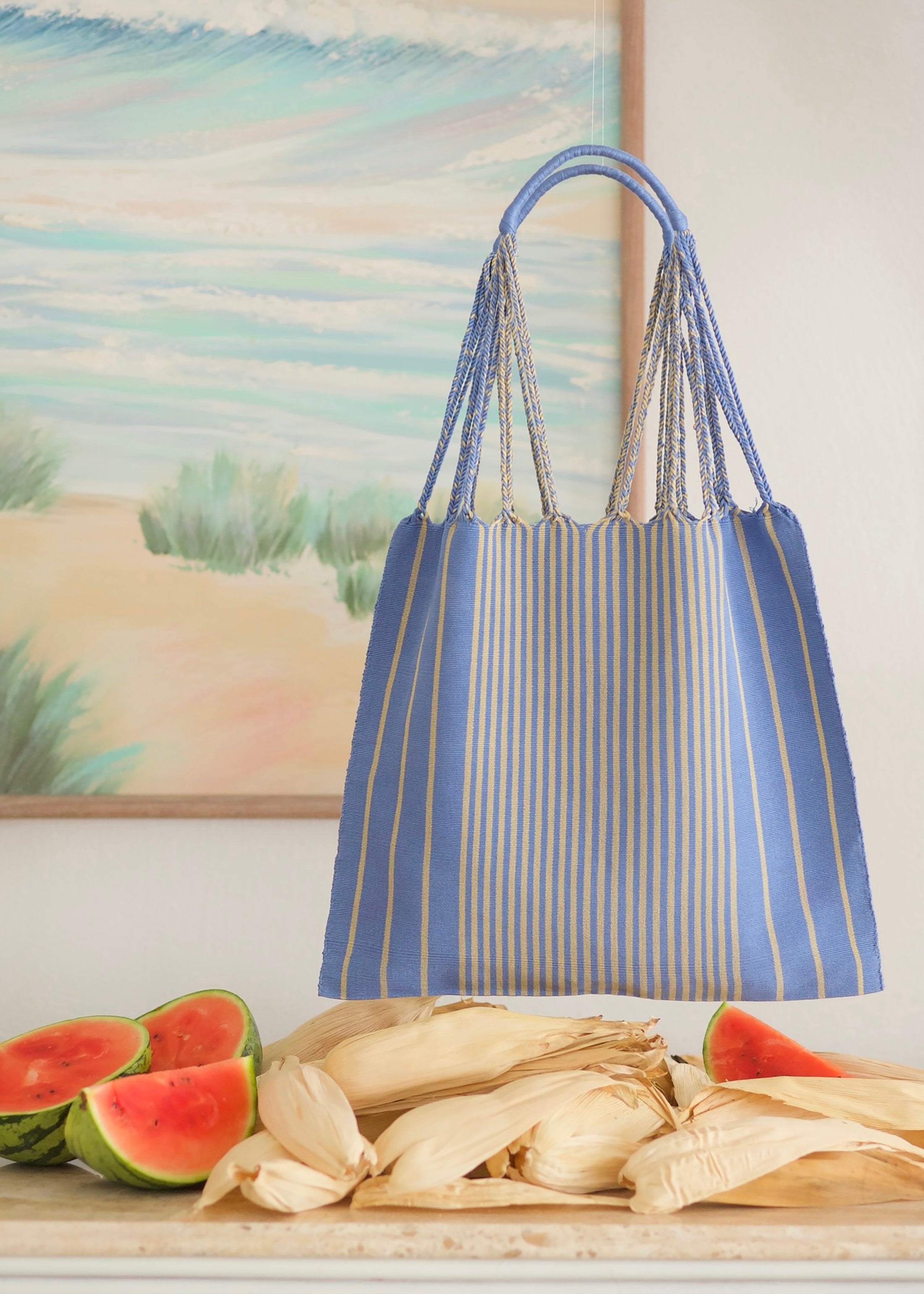 Hand Woven - Las Rayas Tote - Flor