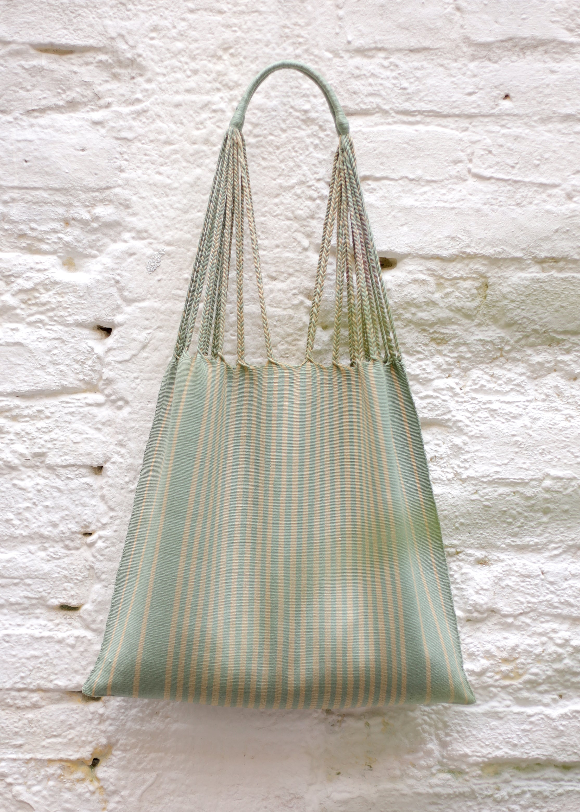 Hand Woven - Las Rayas Tote - Pistachio