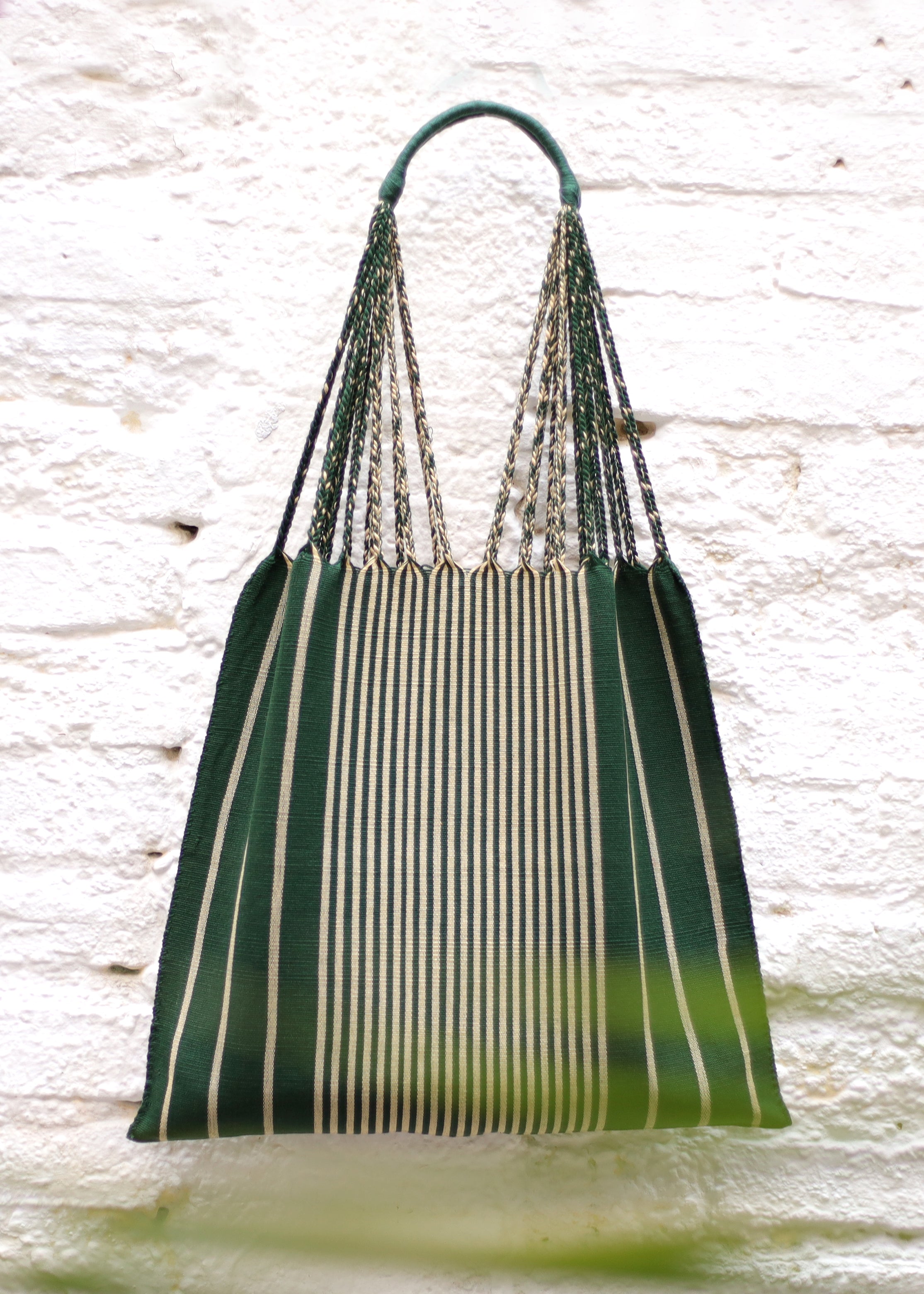 Hand Woven - Las Rayas Tote - Verde
