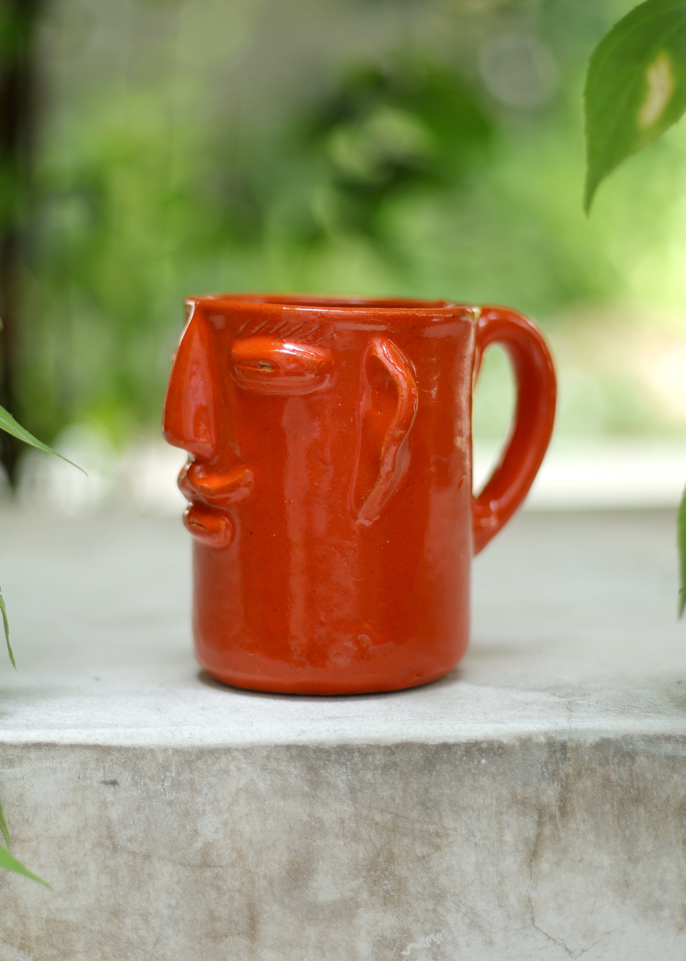 Manny Mug - Orange - 10 Ounce Coffee Cup - Made in Oaxaca