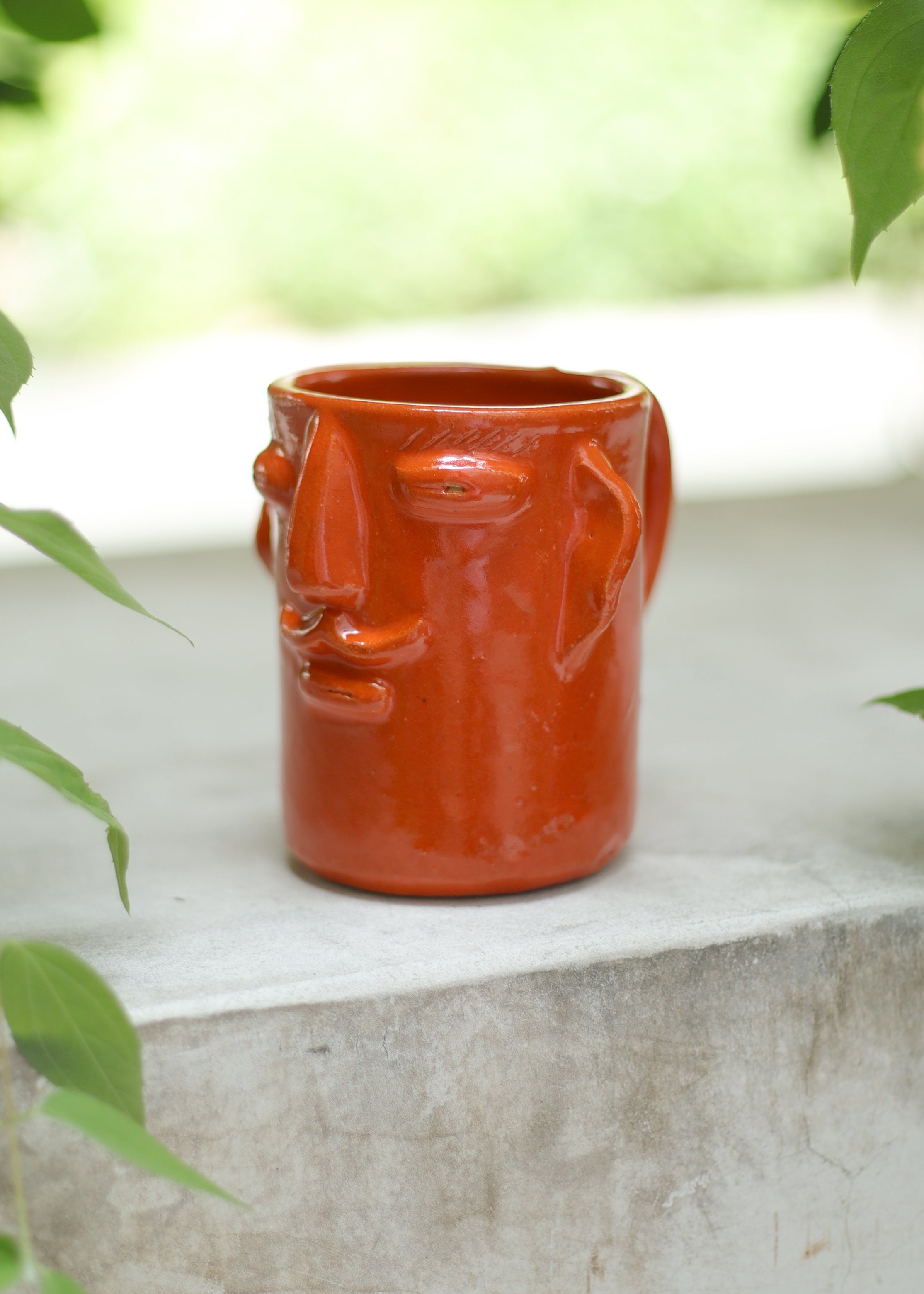 Manny Mug - Orange - 10 Ounce Coffee Cup - Made in Oaxaca