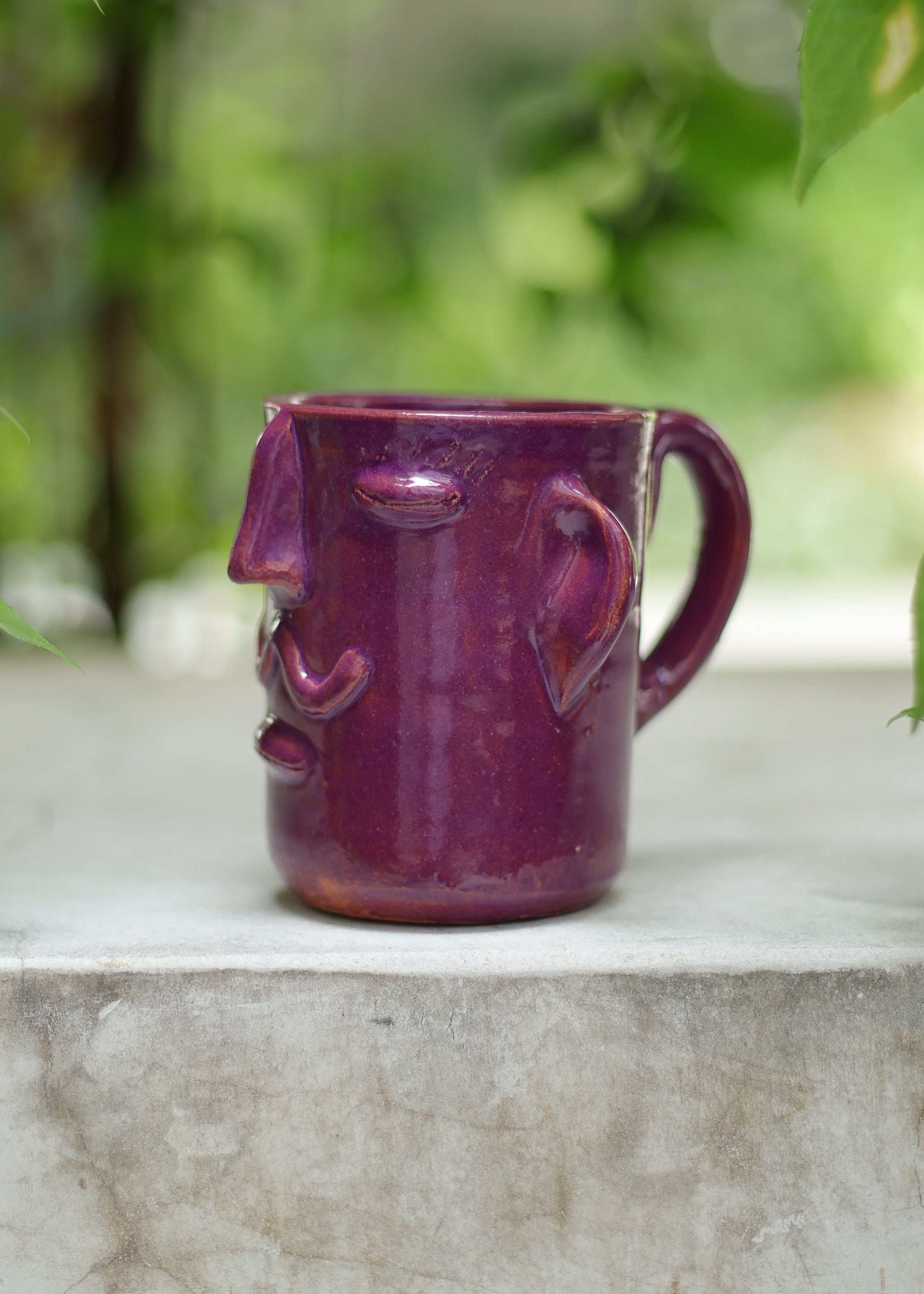 Manny Mug - Purple - 10 Ounce Coffee Cup - Made in Oaxaca