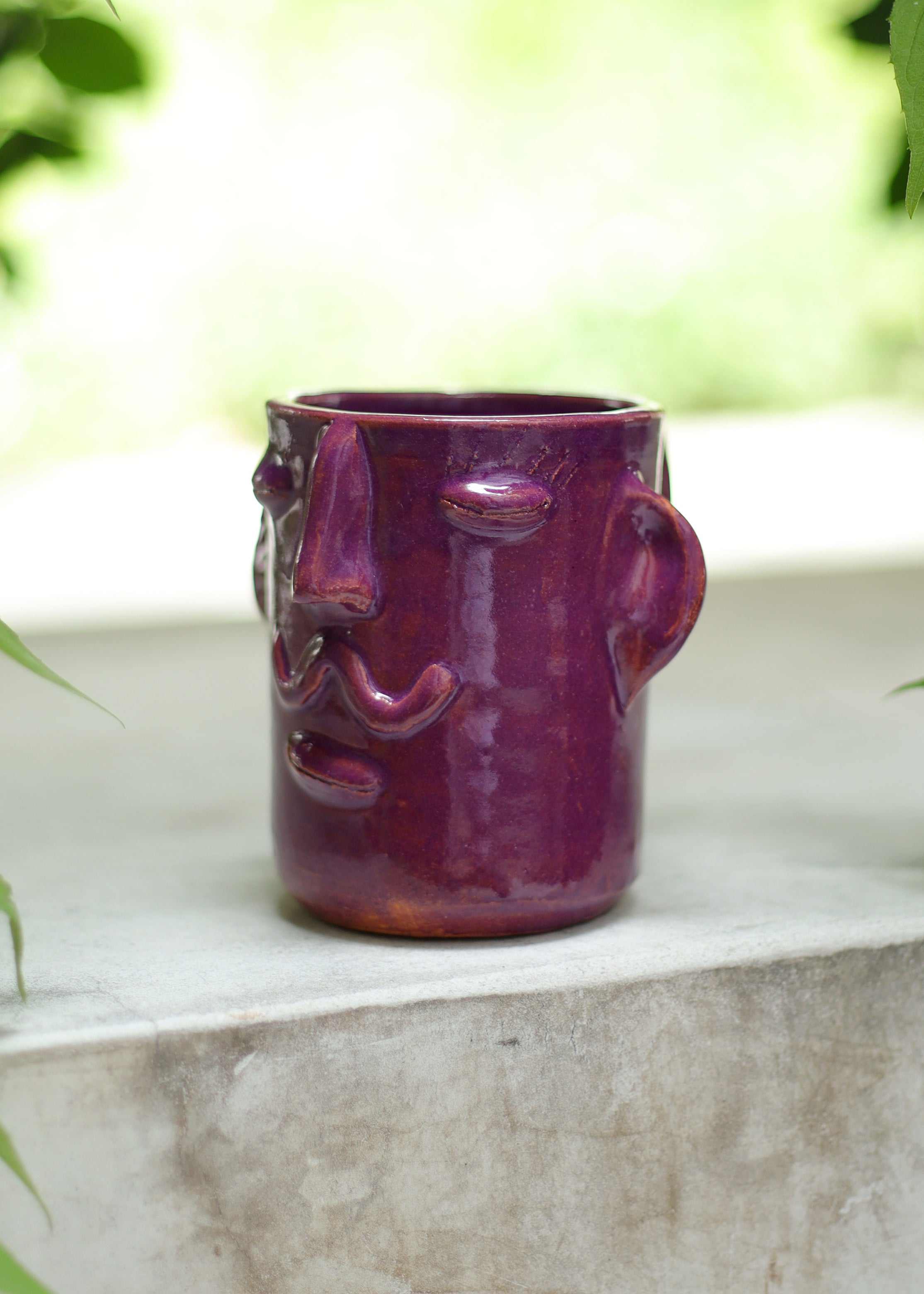 Manny Mug - Purple - 10 Ounce Coffee Cup - Made in Oaxaca
