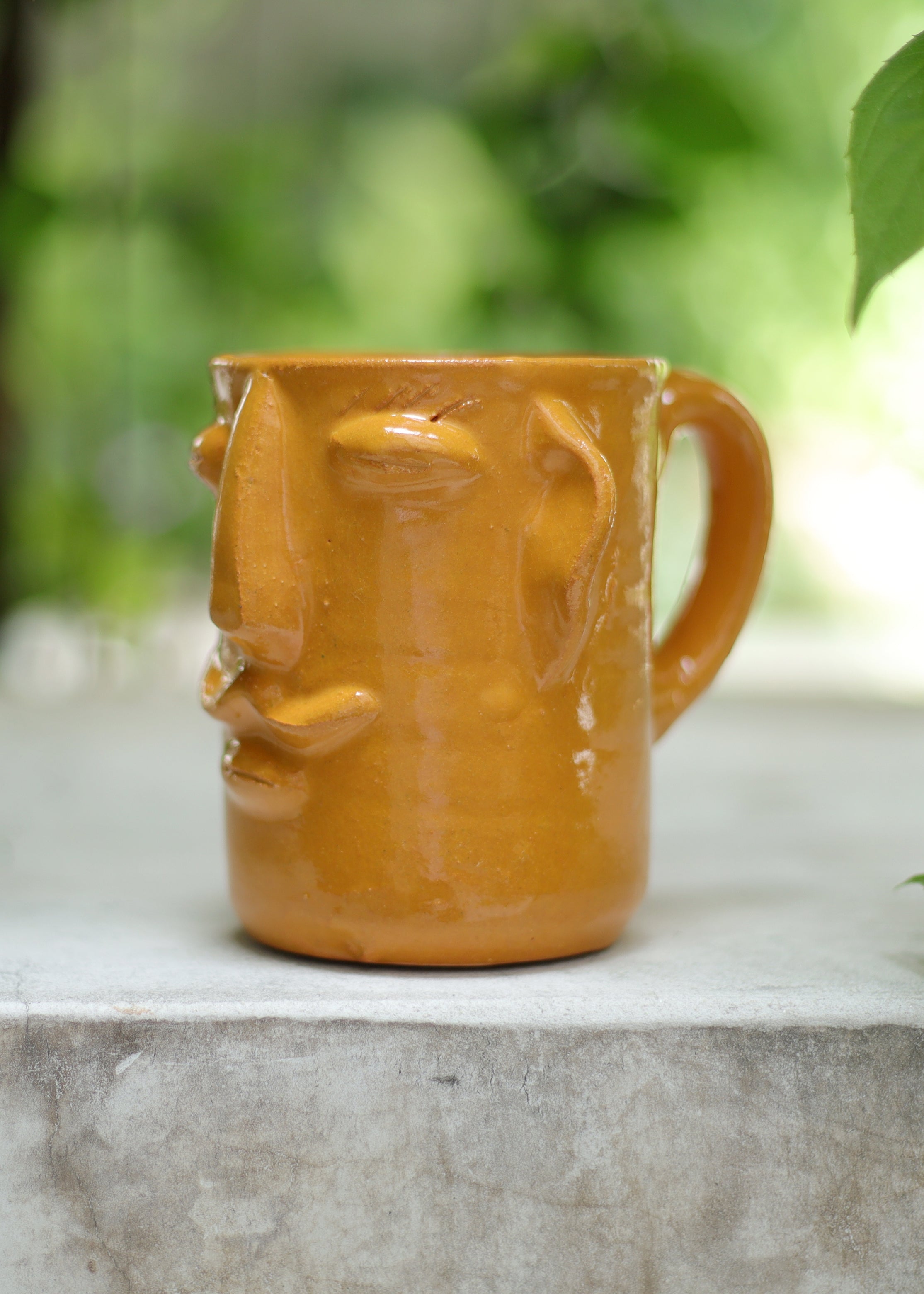 Manny Mug - Yellow - 10 Ounce Coffee Cup - Made in Oaxaca