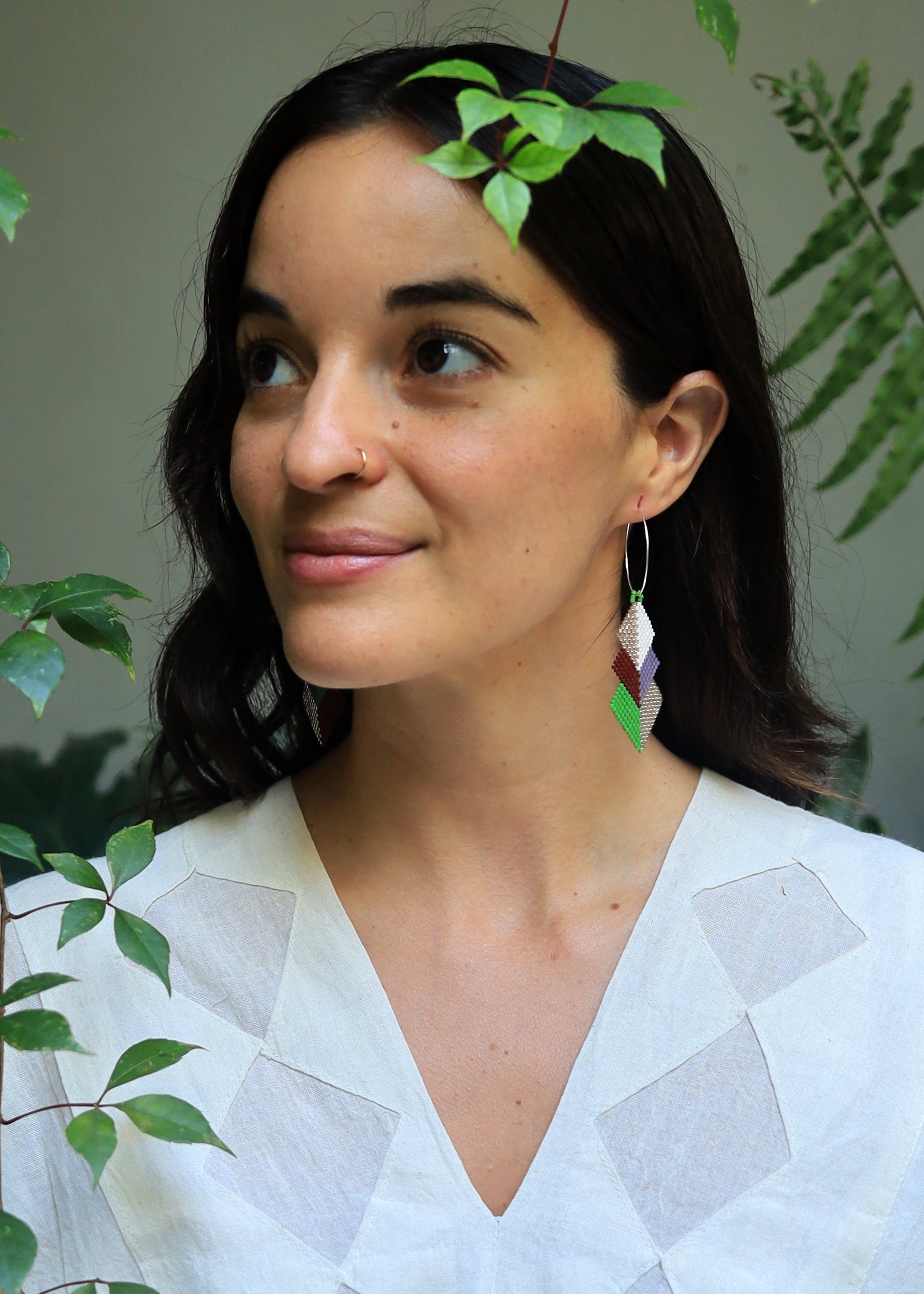 ēska askī x LUZ Collection - Beaded Earrings Japanese Glass Seed Beads - Hikuri