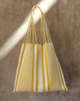 Hand Woven - Las Rayas Tote - Gold Stripe