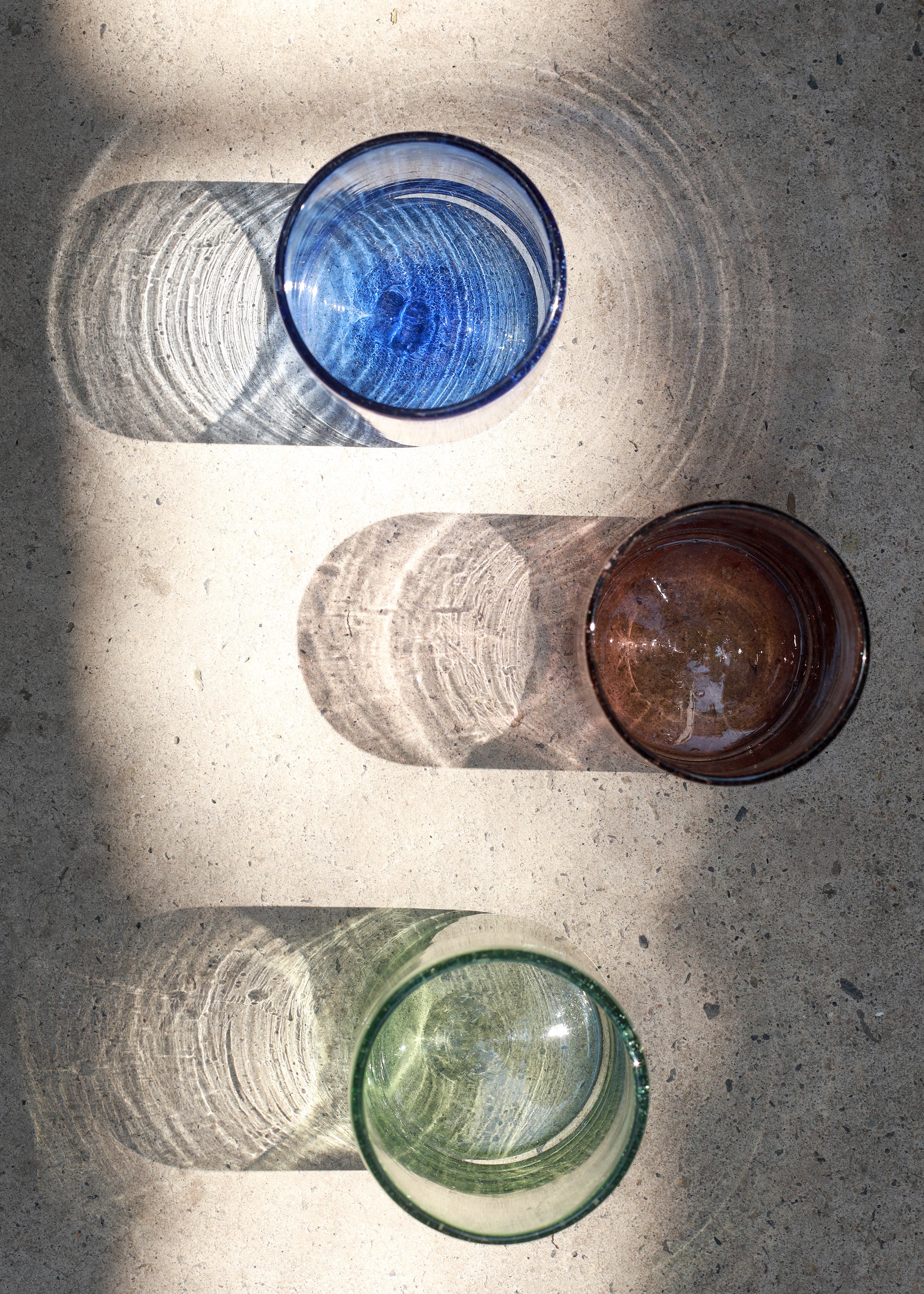 Small Glass Tumbler - 3 Colours - 6 ounces - 175 ml