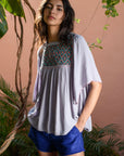 Angel Sleeve Blouse - Grey