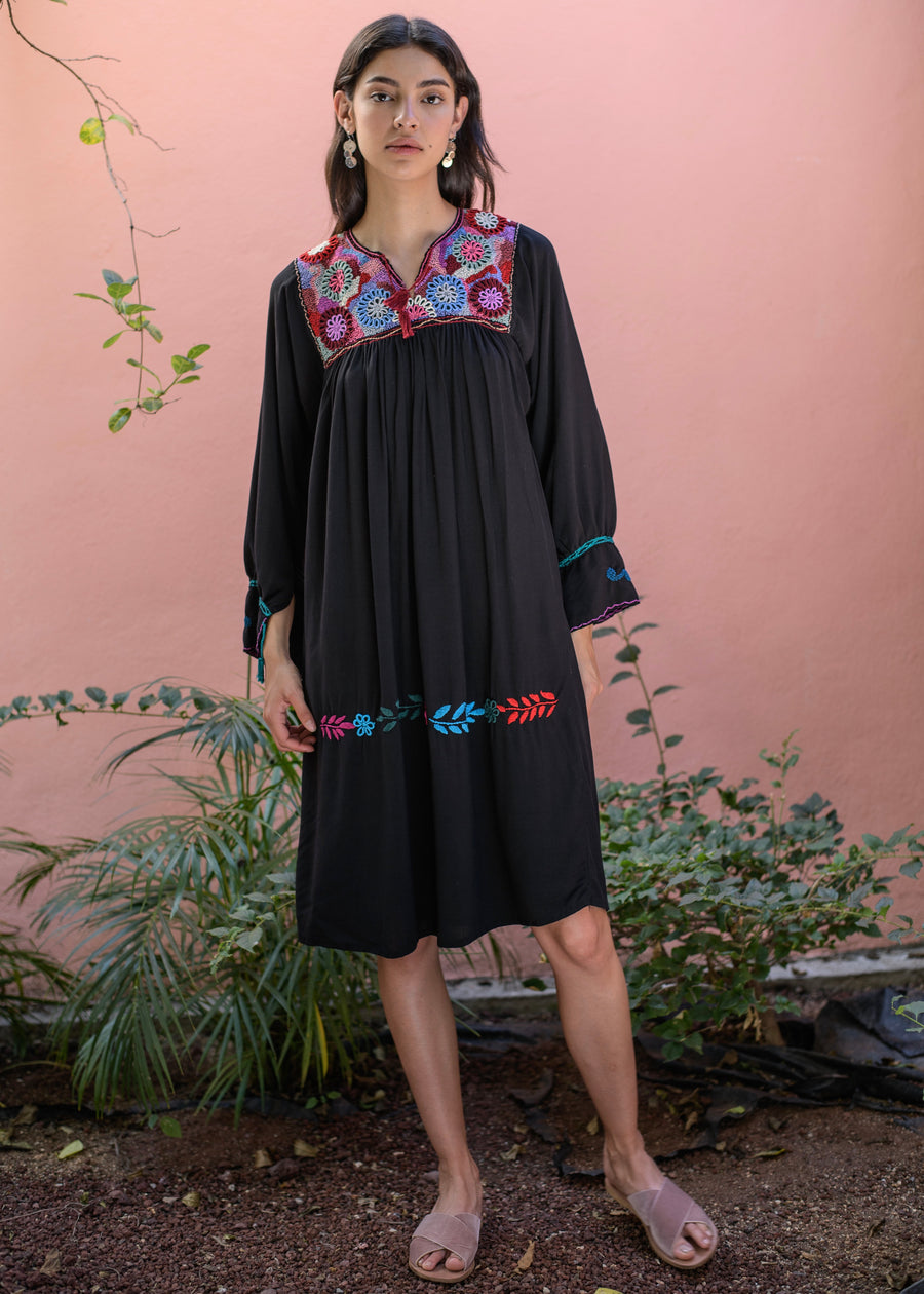 Aguacatenango Dress - Black