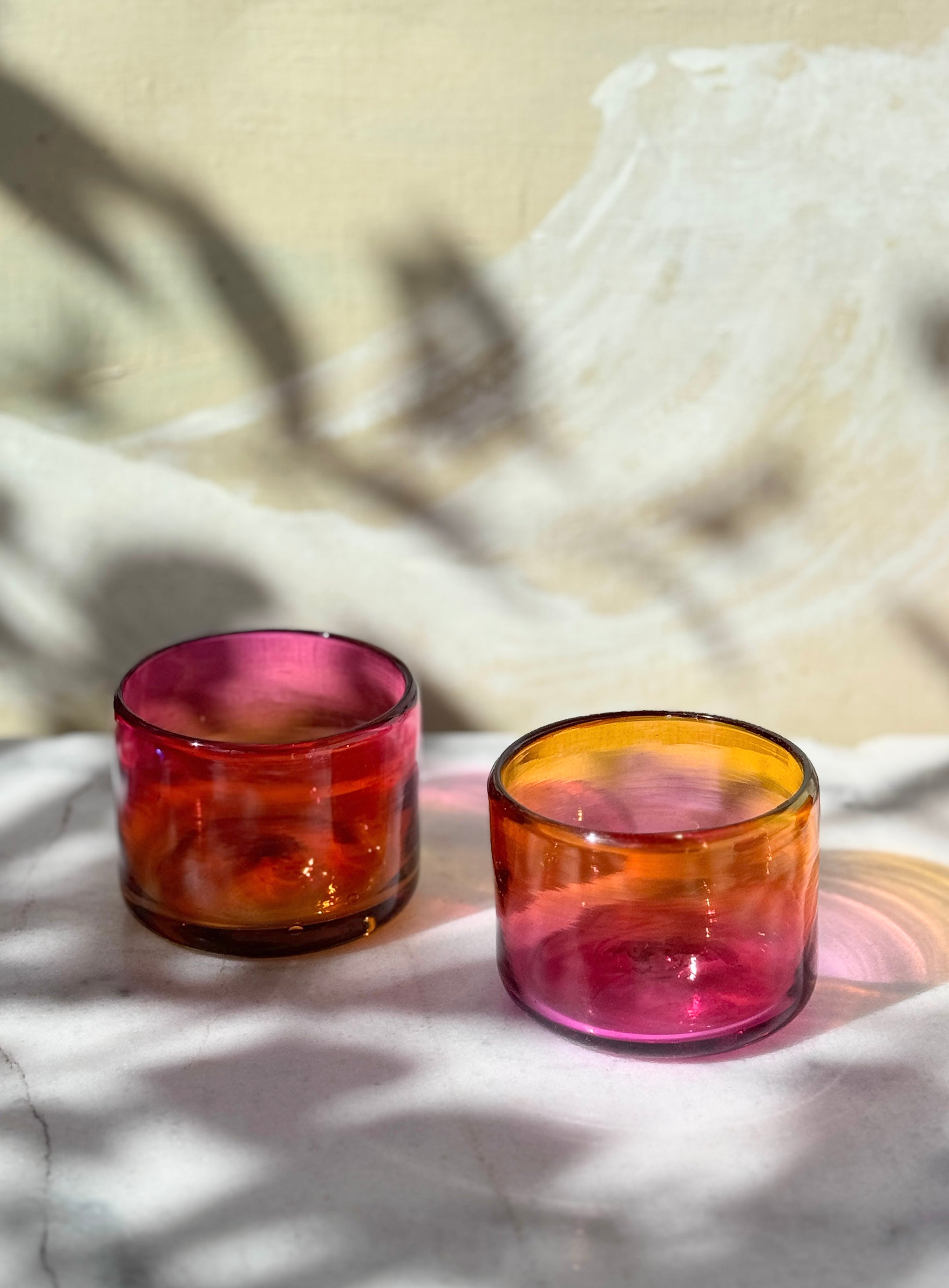 Amarosa Glass - Set of 2 - Hand blown - 2 Sizes