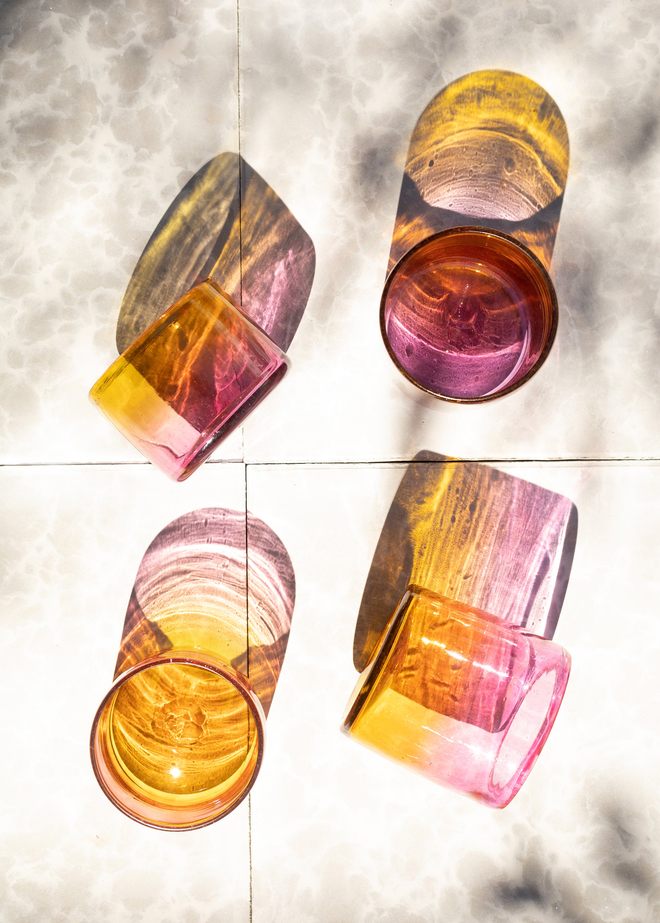 Amarosa Glass - Set of 2 - Hand blown - 2 Sizes