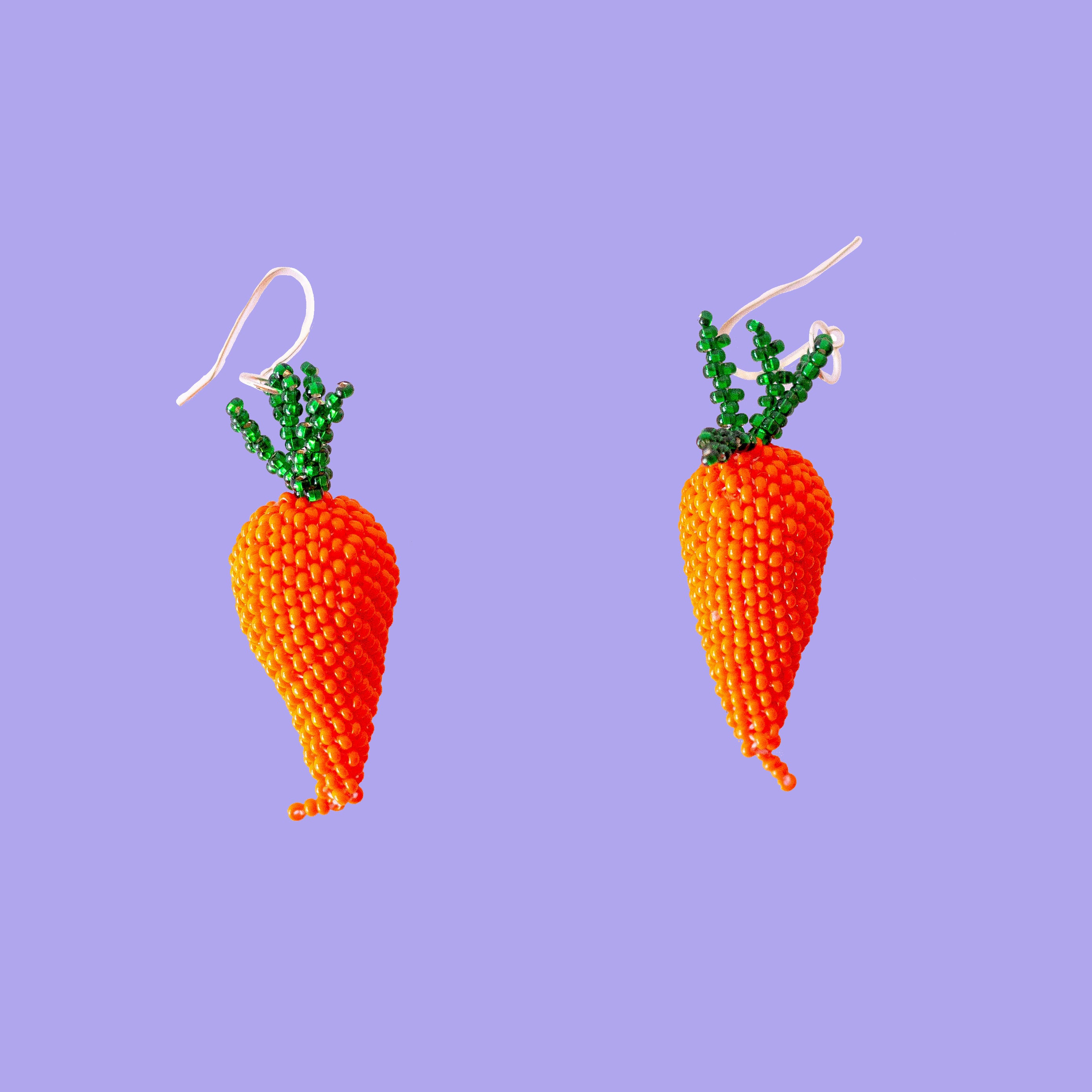 Indigenous - Maya Made -Beaded Carrot Earrings