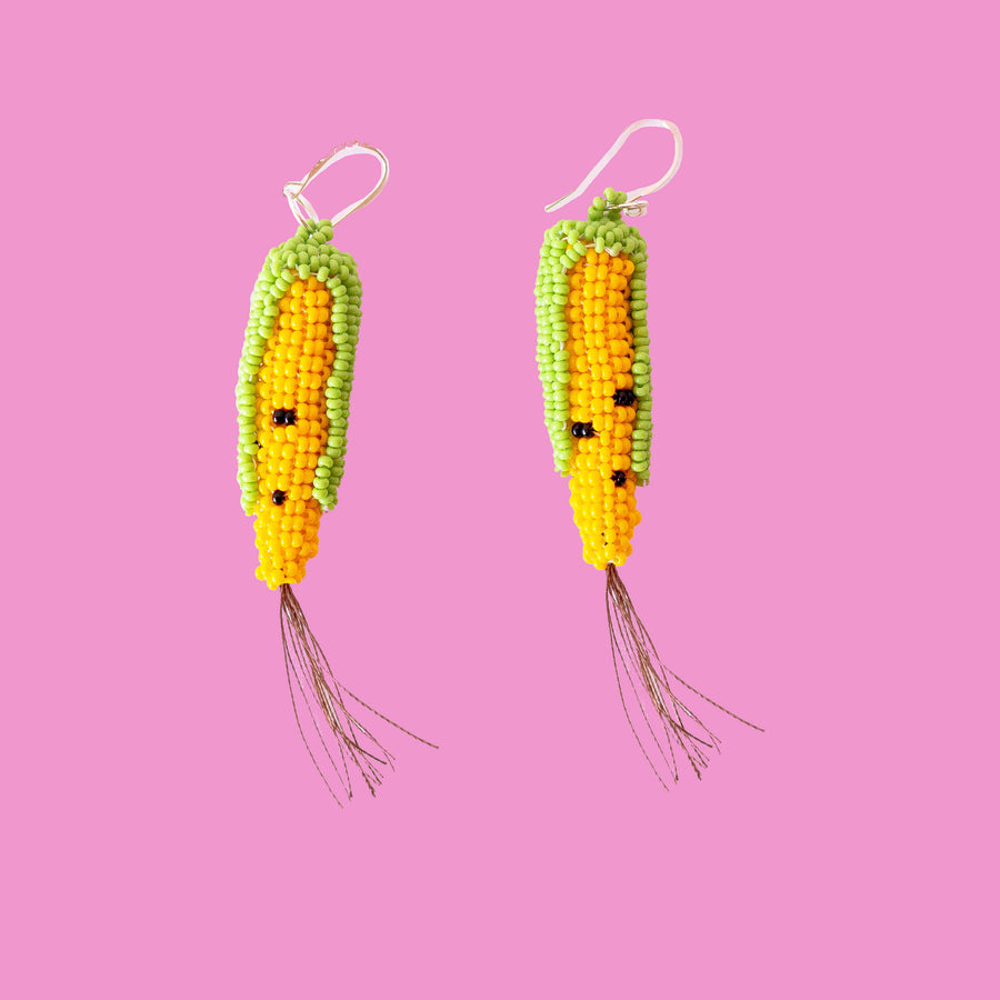 Beaded Corn Earrings