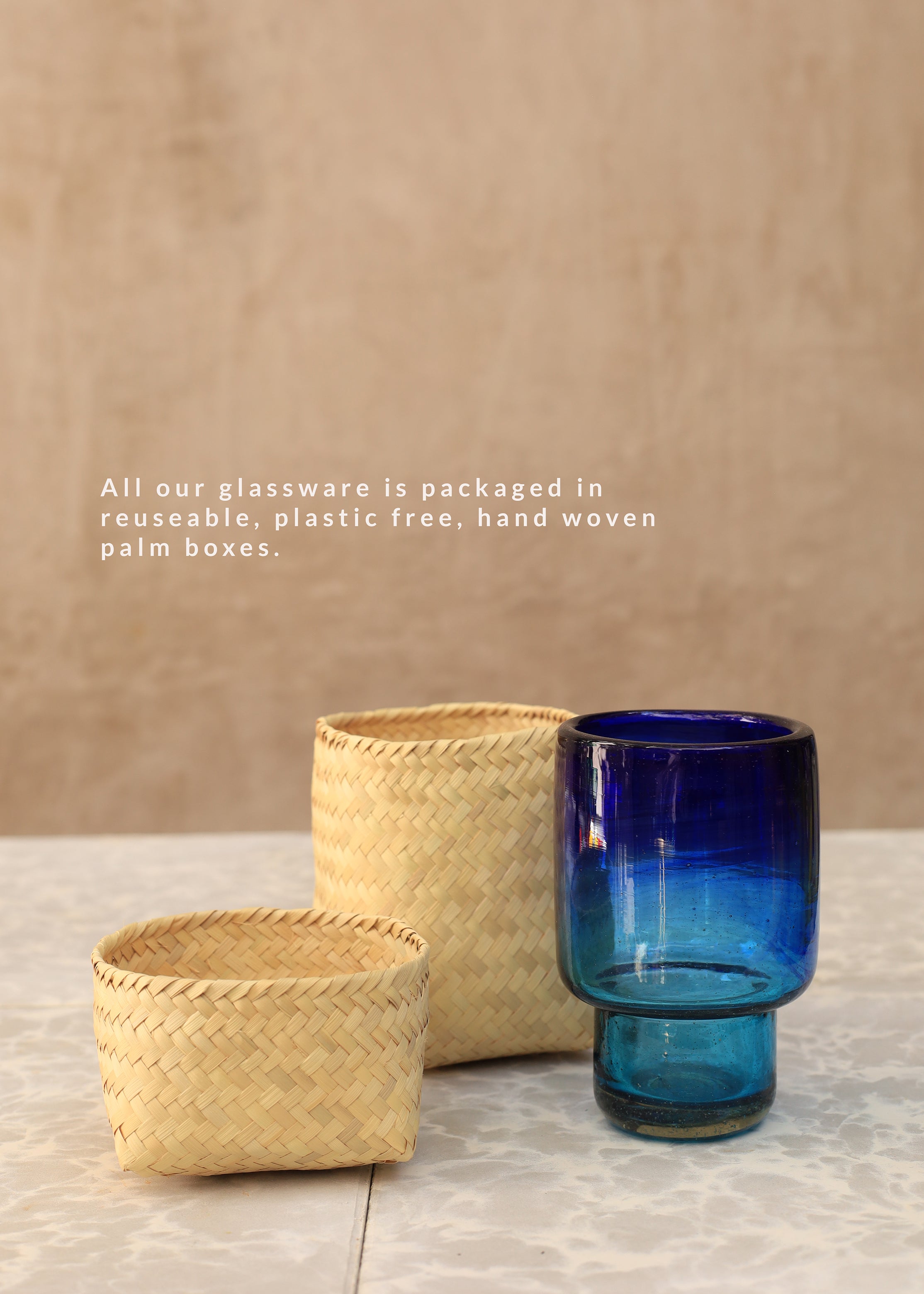 Hand Blown Glass Tumbler - Pozol - 8 oz - 250 ml