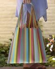 Hand Woven - Las Rayas Tote - El Invierno
