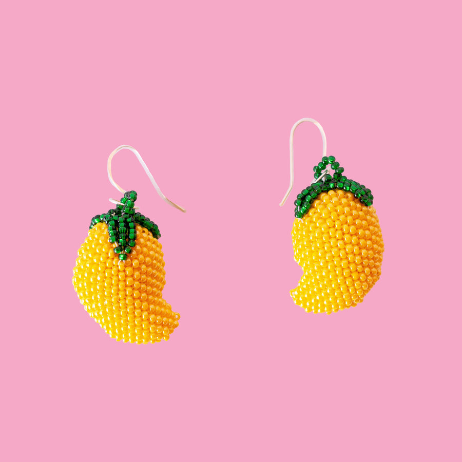Beaded Mango Earrings