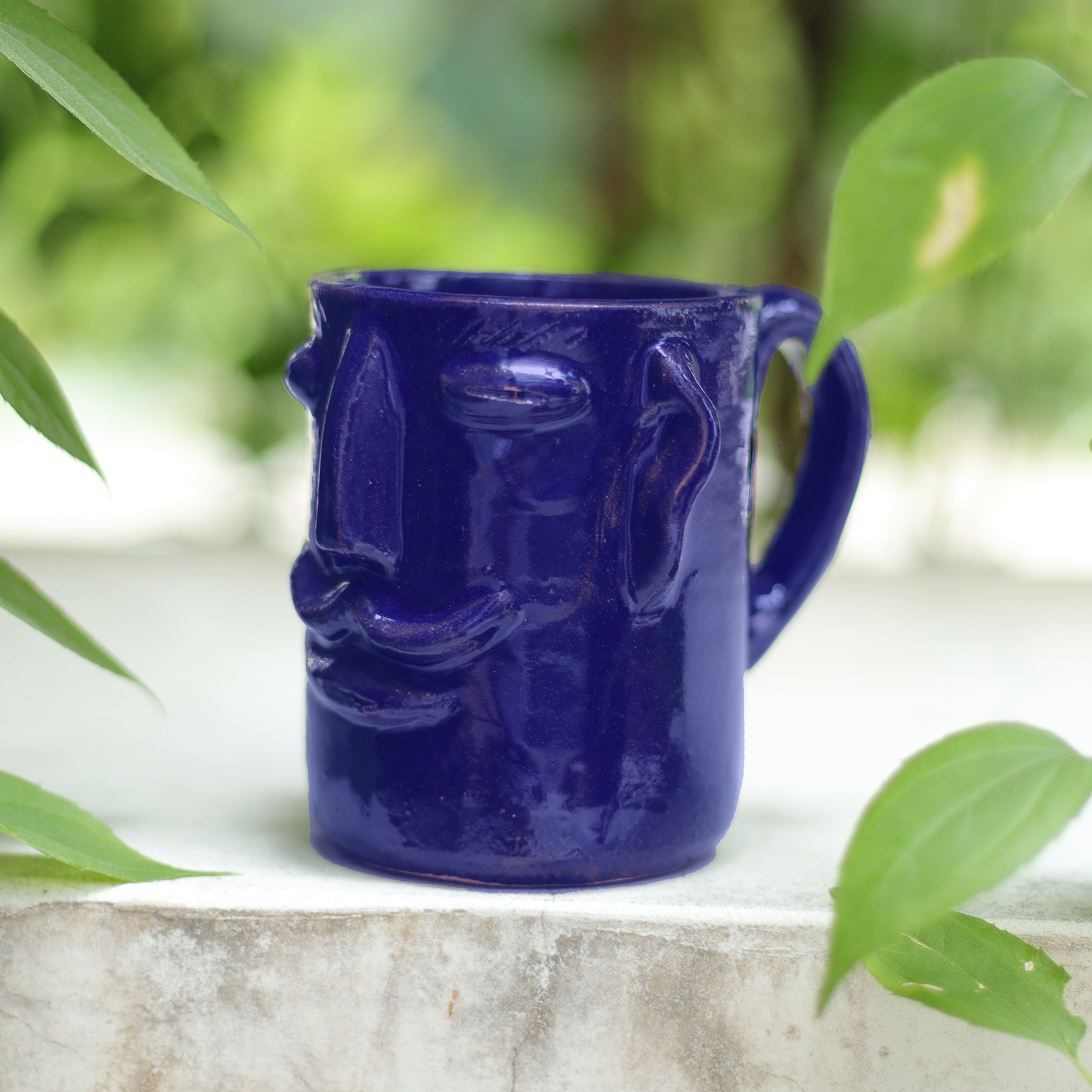 Manny Mug - Blue - 10 Ounce Coffee Cup - Made in Oaxaca