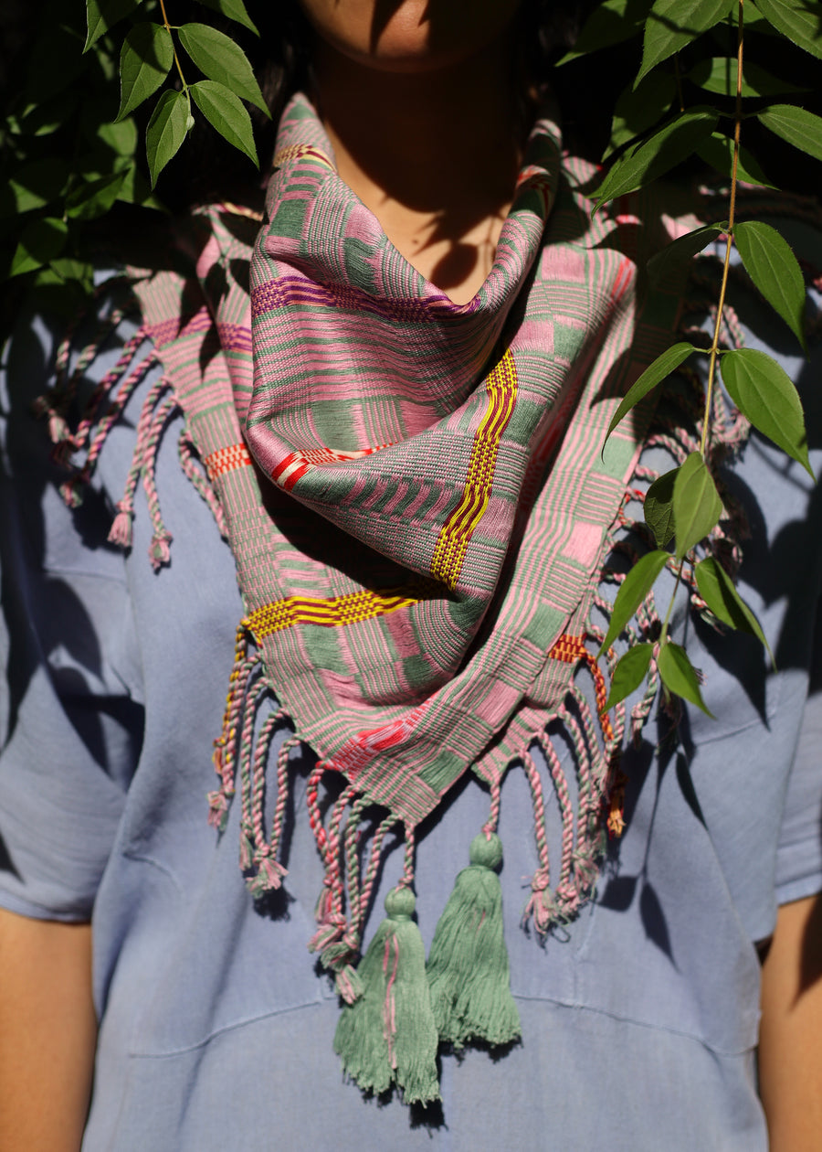 Hand Woven Cotton Scarf - Rosita