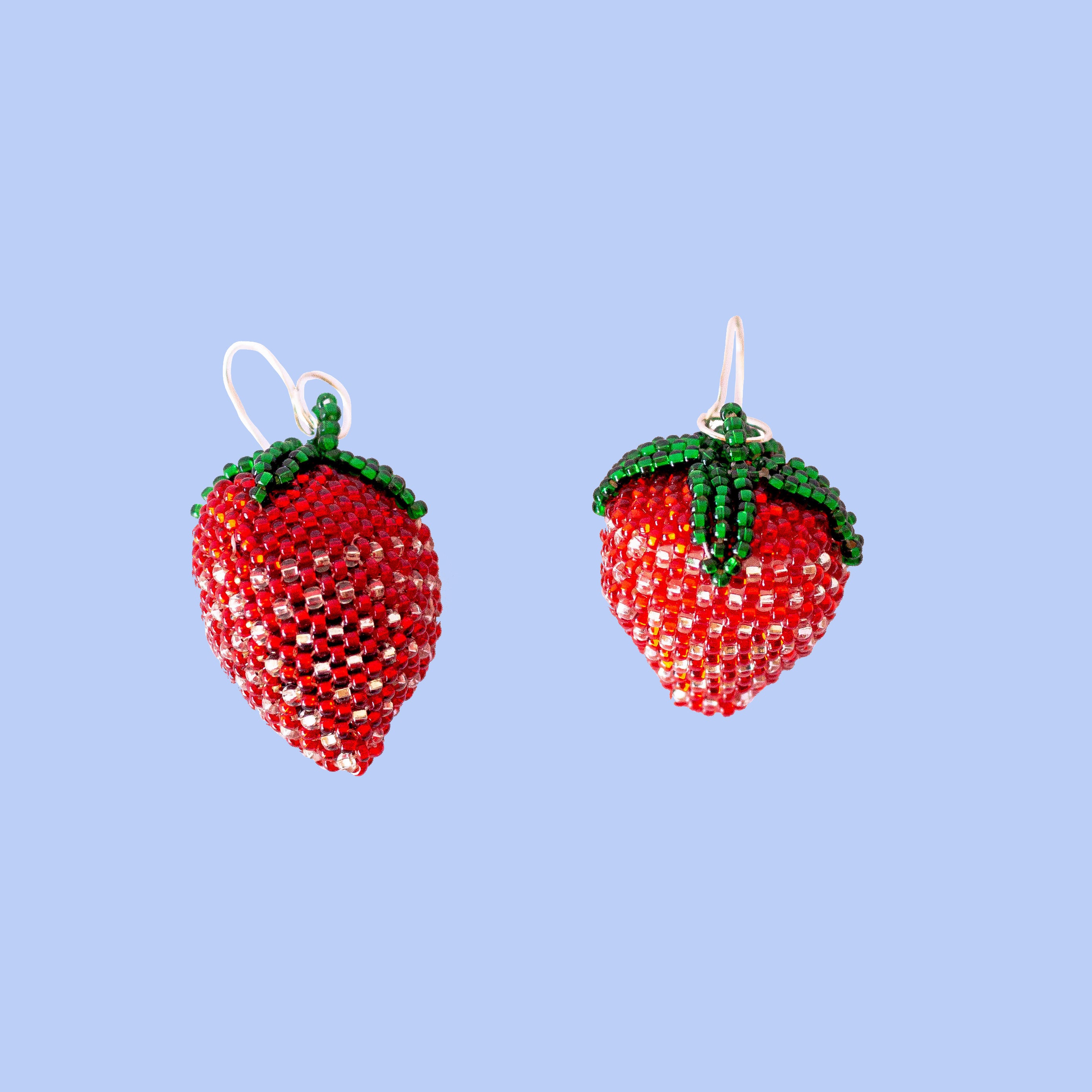 Indigenous - Maya Made -Beaded Strawberry Earrings
