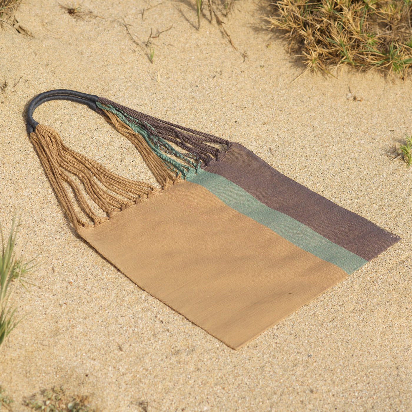 Hand Woven - Las Rayas Tote - Heather / Dune