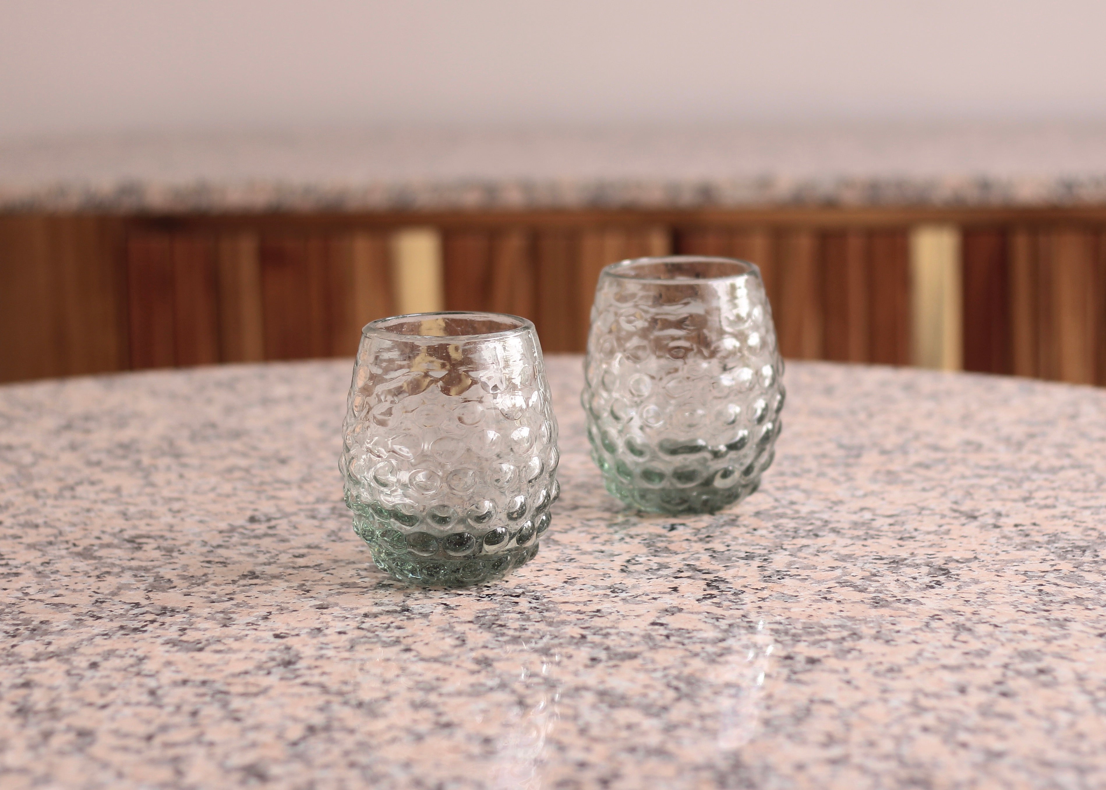 Textured Glass Tumbler - 8 ounces - 250ml