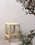 Set of 2 Woven Palm Stools