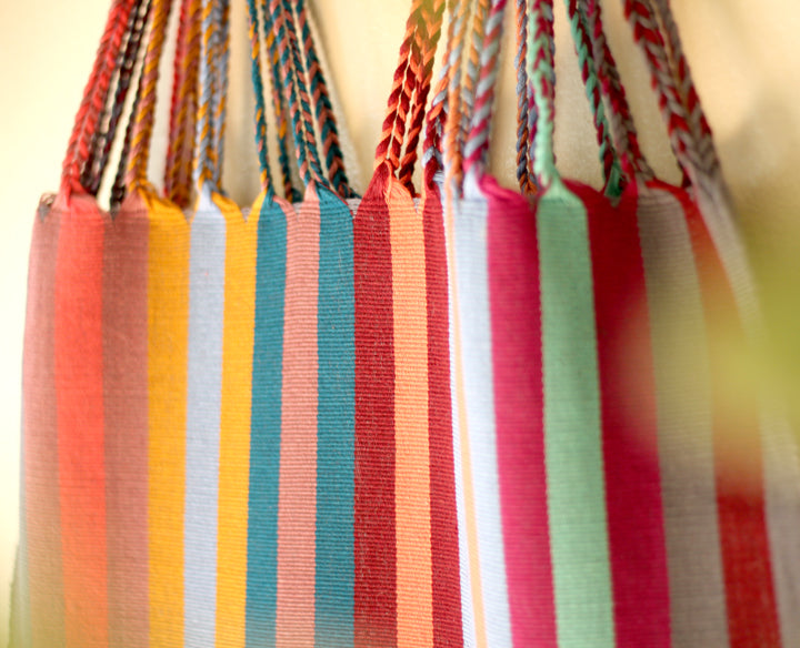 Hand Woven - Las Rayas Tote - Gruesita Grey