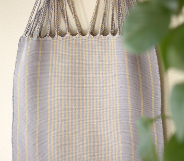 Hand Woven - Las Rayas Tote - Eggshell