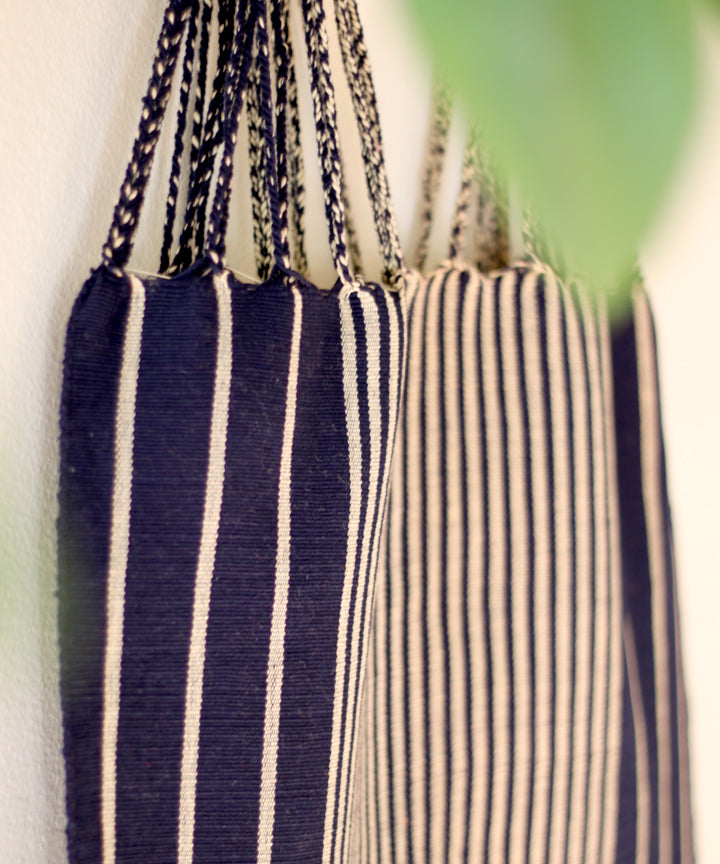 Hand Woven - Las Rayas Tote - Black