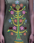 Vintage Embroidered Dress - Telas Tlaquepaque