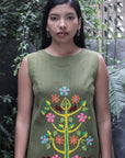 Vintage Embroidered Dress - Telas Tlaquepaque