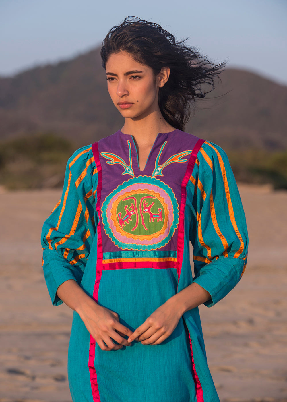 Vintage Embroidered Dress - Telas Tlaquepaque