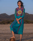 Vintage Embroidered Dress - Telas Tlaquepaque