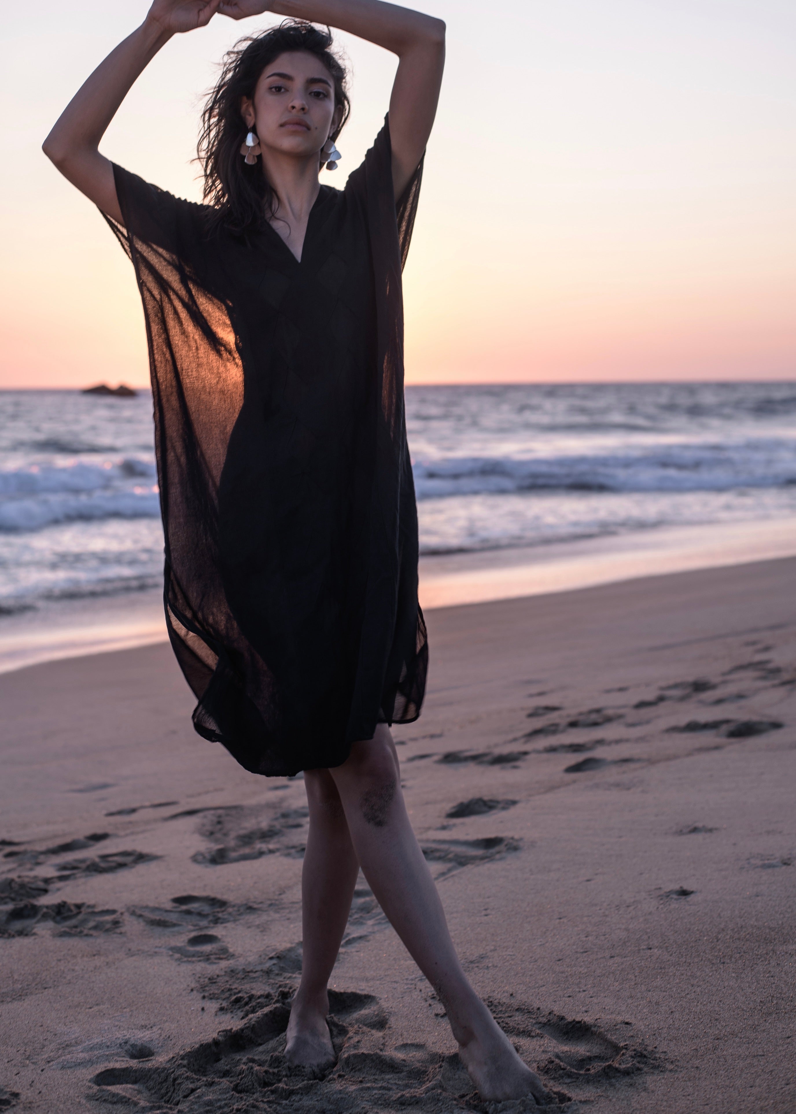 El Diamante Tunic - Long - 100% Cotton - Made in Oaxaca