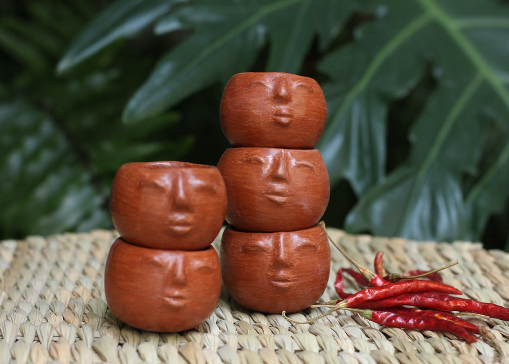 Las Caritas Cups - Barro Rojo - Made in Oaxaca - Mezcal Cups