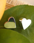 Silver Post Earrings from Taxco - Hearts